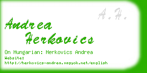 andrea herkovics business card